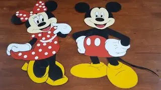 Minnie Mouse paper craft, how to draw / DIY  paper craft / wall decoration paper arts