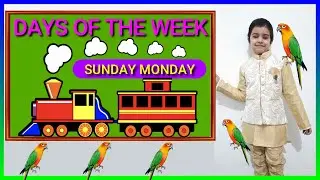 Days of The Week | Sunday Monday with Spellings | Sunday Monday Train | Core Kidz Tv | 7 Week Days