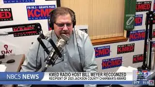 KMED radio host Bill Meyer recognized