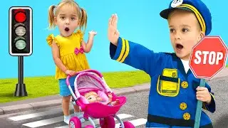 Kids learn road safety and traffic rules - Funny stories for kids