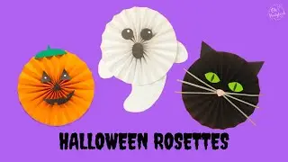 Halloween Paper Rosettes | DIY halloween decorations | Ohpartyland! 🎊|