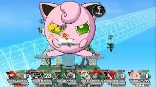 Super Smash Bros Crusade 0.9.5 6 Player CPU Battle on Battlefield