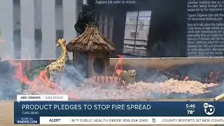 Product pledges to stop fire spread