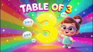 Table of 3 Learn Multiplication | Fun Kids Math Song for Preschool & Early Grades #tableof3 #kidsong