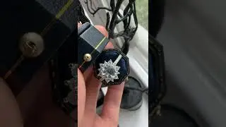 Round Halo Aquamarine Snowflake Engagement Ring.