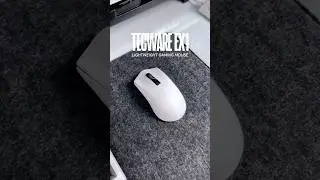 Lightweight gaming mouse with PAW3395 sensors. Tecware EX1 #gamingmouse #whitemouse