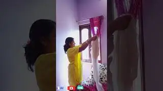 #Make your own curtain#DIWALI Decor Idea#DIY Window curtain design #youtubeshort