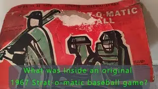 What Did I Find In An Original 1967 Stratomatic Game Box?