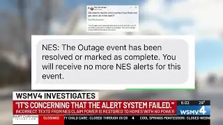 Nashville Electric Service customers receive incorrect power restoration texts