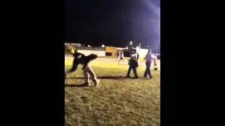Double flying Drop kick to the head