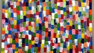Large Acrylic Abstract Artwork Demo how to paint lessons YouTube