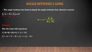 Lines in space , vectors equation of a plane , Cartesian equation of a line, Angles of vectors