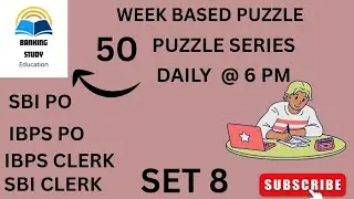 WEEK Based Puzzle|50 Puzzle Series 2026|Set 8|Banking Study