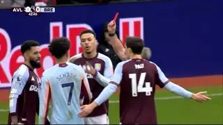 Kevin Schade RED CARD 🟥 | Aston Villa vs Brentford 0-1 | Highlights | Premier League 2025-26