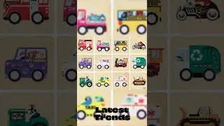 Vehicles Memory Tiles | Made in USA | Wooden Board Games