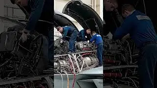Mechanics working on a powerful #shorts#aviationmaintenance #jetpower #militaryaircraft#mustwatch