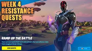 How To Complete All Week 4 RESISTANCE QUESTS (Relays, Drones & Anti Tank Rounds) // Fortnite