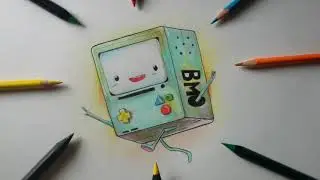 DIBUJANDO A BMO (BEEMO) - HORA DE AVENTURA