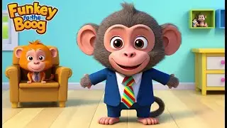 Boo Boo the Baboon Wears a Tie | Funny Dress Up Kids Nursery Rhyme Animation
