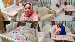 তুর্কি সোফা কভার চেয়ার কভার দিয়ে মনের মতো ঘর সাজালাম Turkish Chair Cover Sofa Cover Room Decoration
