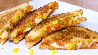 Pizza Sandwich On Tawa | Easy and Delicious Recipe | Kanak's Kitchen
