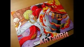 SANJI SKETCH WITH ALCOHOL MARKERS