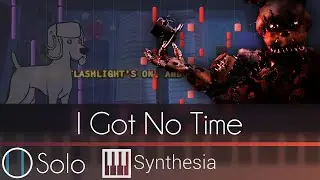 I Got No Time - |SOLO PIANO TUTORIAL w/ LYRICS| - The Living Tombstone -- Synthesia HD