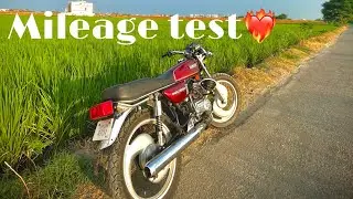 Yamaha rx100 mileage test 1 litre petrol=___??