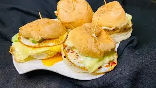 Easy Egg Burger Snack at Home! | An alternative to a Burger | Easiest and Tasiest