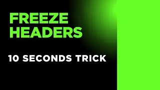Freeze Rows & Columns in Excel (10-Second Trick!) | Click Excel