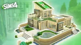 The Sims 4 | Modern Eco House with Greenhouse and Rooftop Garden | Speed Build | No CC