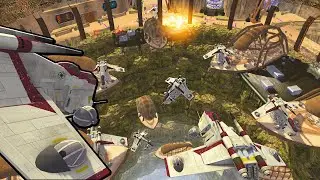 Clone Gunship Invasion of UTAPAU! - Men of War: Star Wars Mod Battle Simulator