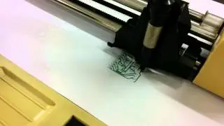 Pen plotter printing out PCB layout from Eagle