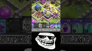 TH12 vs Super Minion Blimp! 🎯🚀 | #ClashOfClans #Shorts