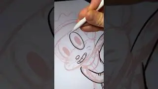 How to draw Naruto in 1930s old cartoon rubberhose animation style #cuphead #drawingtutorial