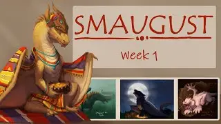 Smaugust week 1 - (dragon speedpaints)