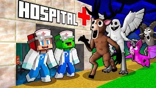 JJ and Mikey Opened ANIMAL HOSPITAL in Minecraft - Maizen (99 Nights In The Forest)