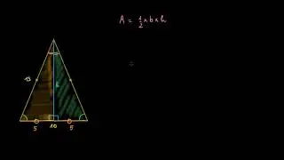 Calculer l'aire d'un triangle isocèle à l'aide du théorème de Pythagore