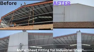 Industrial Shed Construction Metal Roofing Sheet Fitting || Back Wall Fabrication ||