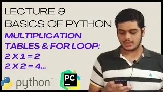 Multiplication Tables in Python Using the for loop. Python basics by TechnoLabZ.