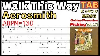 Aerosmith: Walk This Way - Intro Guitar riff Tab