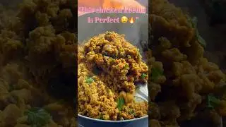 Perfectly fried chicken keema 🤤🔥one spoon = full flavor exeplosion! #shorts #indianfood #viral