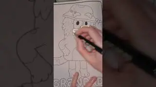 #YITHINC outliner Pens to draw Granbpa from #bluey #art Outline Shimmer Markers