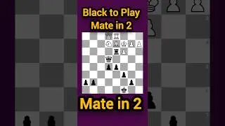 Brilliant Mate in 2 Puzzle! Black to Play #chesspuzzle#chess  #chesscommunity ❤️❤️