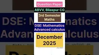 Question paper: DSE-Maths: 3rd sem: Dec.2025