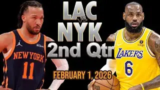 Los Angeles Lakers vs New York Knicks 2nd Quarter Part 1 Highlight - FEB 1, 2026
