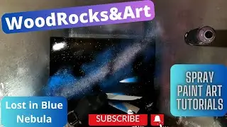 Lost in Blue Nebula - Relaxing Space Spray Art