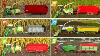 Fs14 vs Fs16 vs Fs18 vs Fs20 vs Fs23 vs Fs25 | Chaff Harvesting Compare | Timelapse 