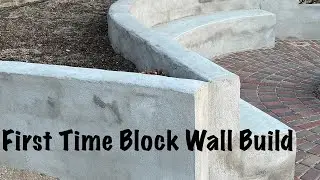 Planter Retaining Wall Built by first time block layer