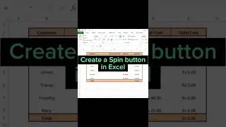 Mastering the Spin Button in Excel: Boost Your Data Analysis&nbsp;Skills! #excel #excelshorts